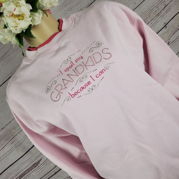 m & sportswear medium baby pink sweatshirt ( 5 for $20 ) - Picture 5 of 8